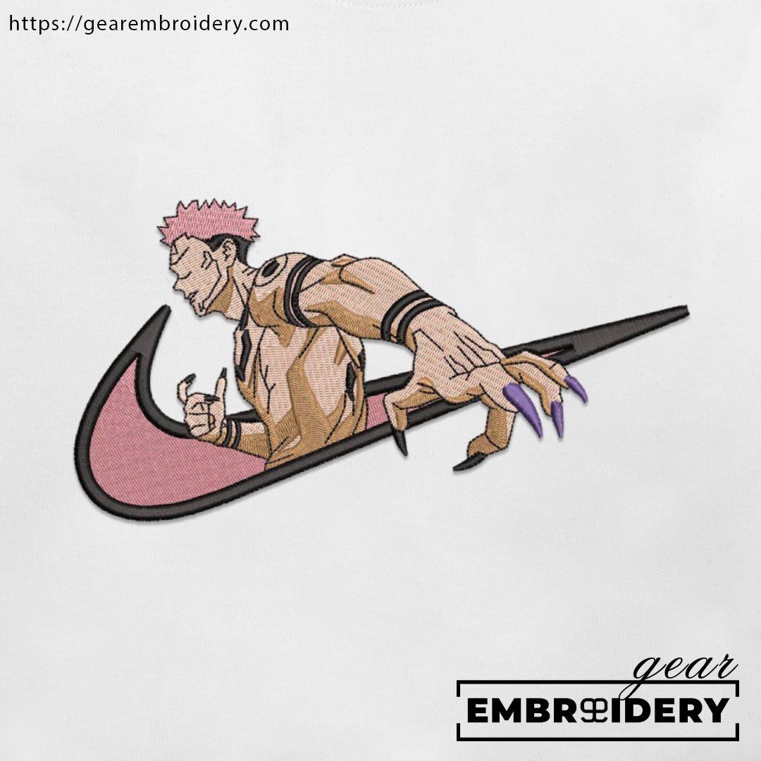 Sukuna swoosh nike Jujutsu Kaisen Anime Embroidered Design Personalized Embroidered T Shirt Sweatshirt Hoodie Clothing  JK116