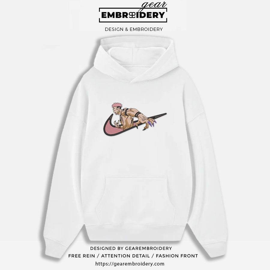 Sukuna swoosh nike Jujutsu Kaisen Anime Embroidered Design Personalized Embroidered T Shirt Sweatshirt Hoodie Clothing  JK116