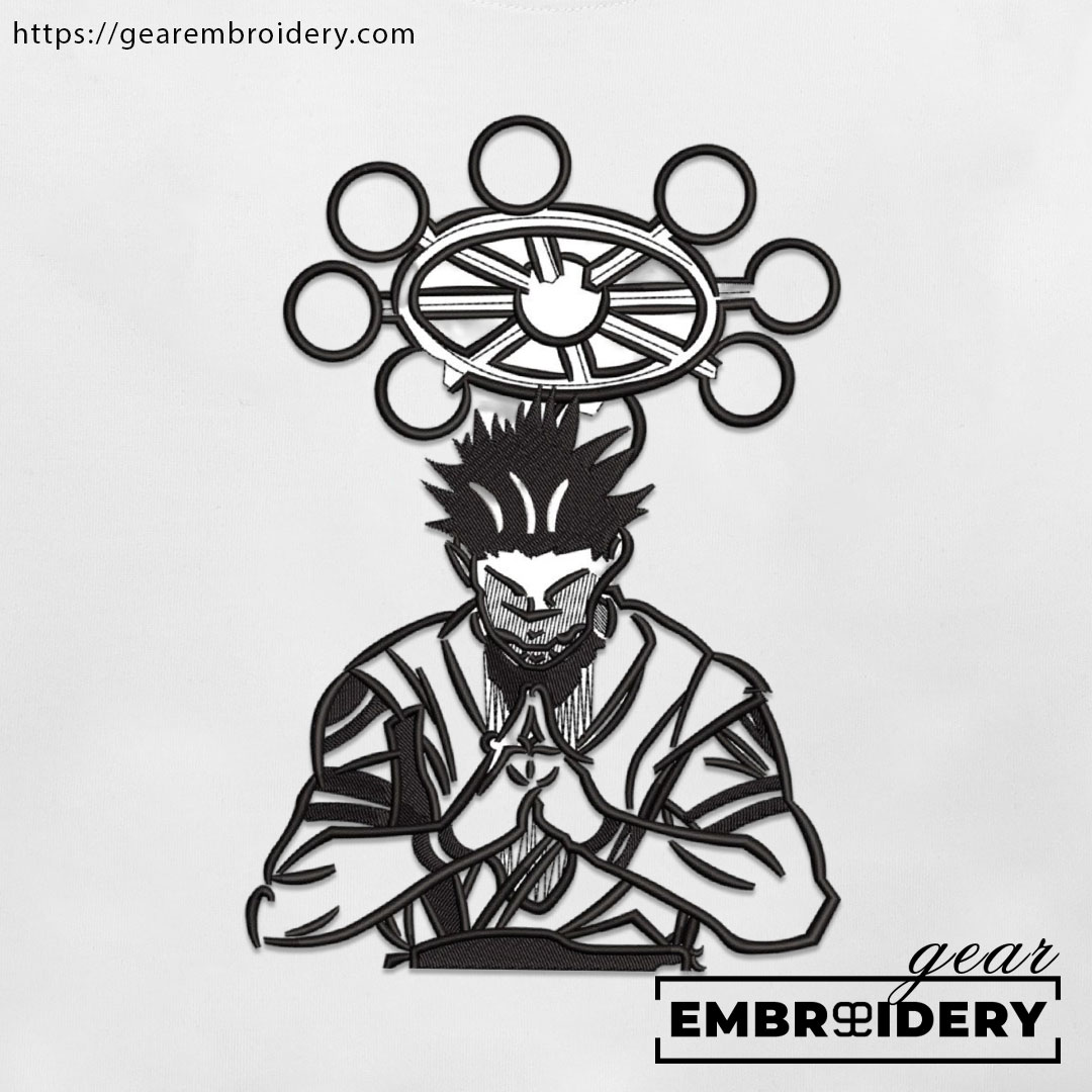 Sukuna wheel Jujutsu Kaisen Anime Embroidered Design Personalized Embroidered T Shirt Sweatshirt Hoodie Clothing JK120