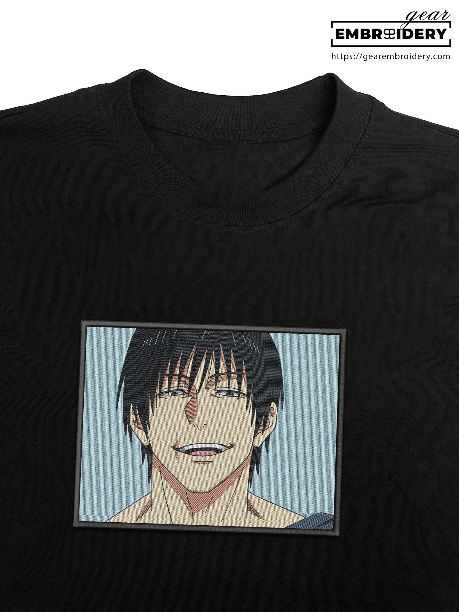 Toji fushiguro Jujutsu Kaisen Anime Embroidered Design Personalized Embroidered T Shirt Sweatshirt Hoodie Clothing JK125