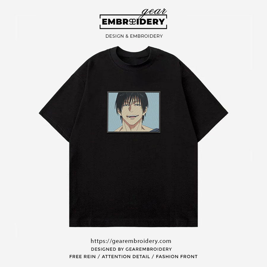 Toji fushiguro Jujutsu Kaisen Anime Embroidered Design Personalized Embroidered T Shirt Sweatshirt Hoodie Clothing JK125