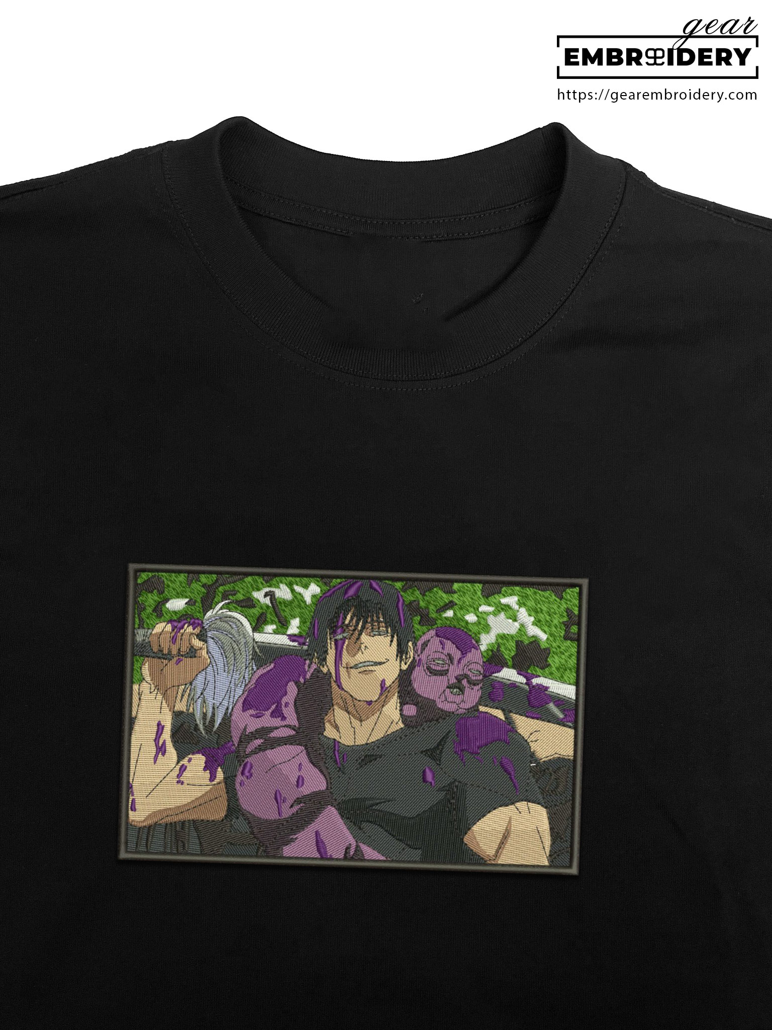 Toji fushiguro Jujutsu Kaisen Anime Embroidered Design Personalized Embroidered T Shirt Sweatshirt Hoodie Clothing JK126