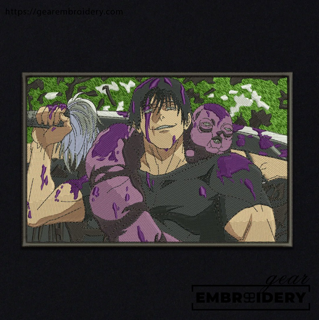 Toji fushiguro Jujutsu Kaisen Anime Embroidered Design Personalized Embroidered T Shirt Sweatshirt Hoodie Clothing JK126