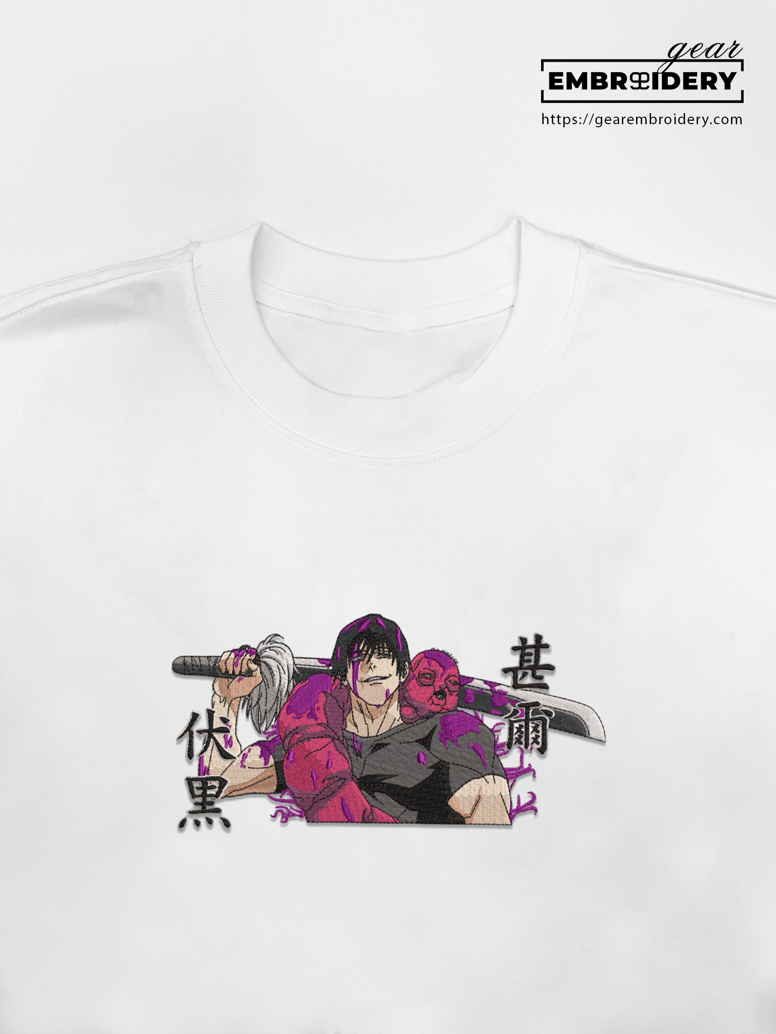 Toji fushiguro Jujutsu Kaisen Anime Embroidered Design Personalized Embroidered T Shirt Sweatshirt Hoodie Clothing JK127
