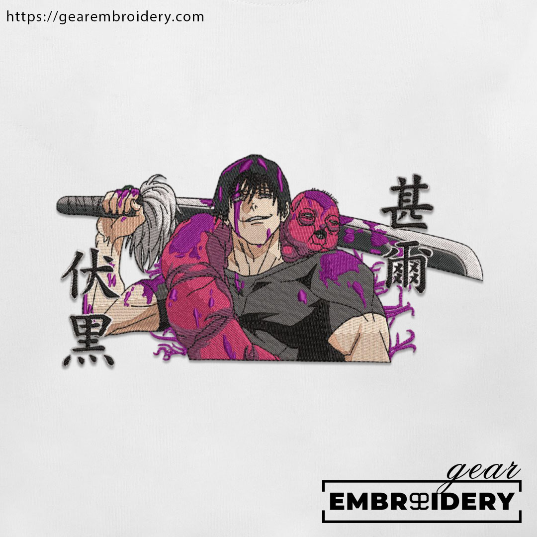 Toji fushiguro Jujutsu Kaisen Anime Embroidered Design Personalized Embroidered T Shirt Sweatshirt Hoodie Clothing JK127