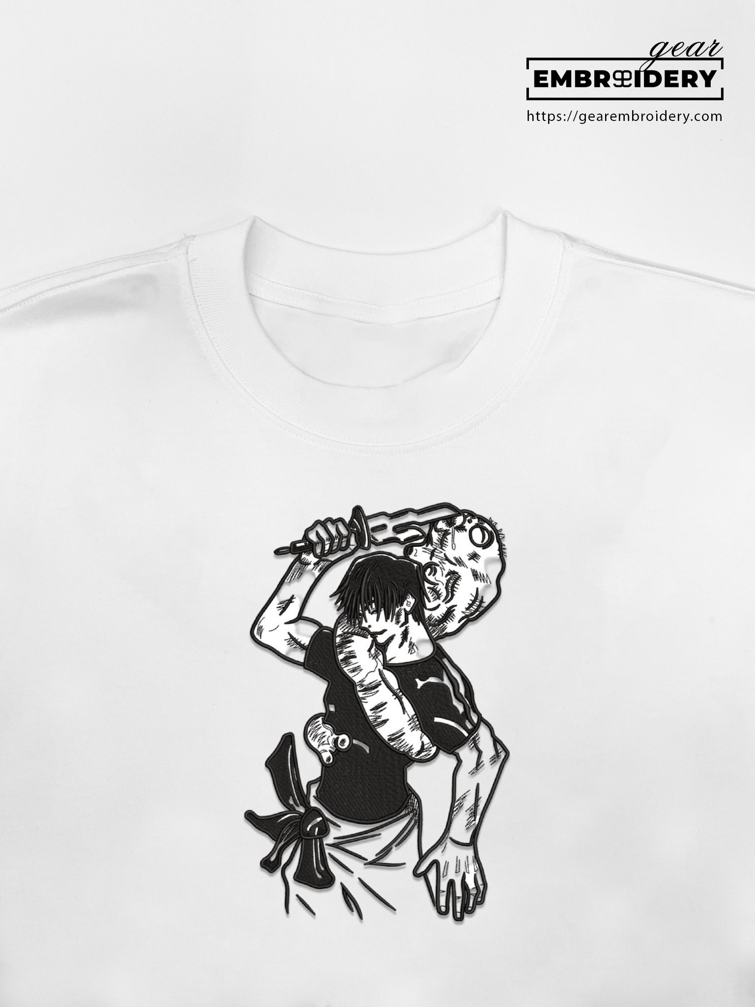 Toji fushiguro Jujutsu Kaisen Anime Embroidered Design Personalized Embroidered T Shirt Sweatshirt Hoodie Clothing JK130