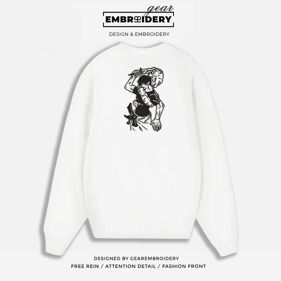 Toji fushiguro Jujutsu Kaisen Anime Embroidered Design Personalized Embroidered T Shirt Sweatshirt Hoodie Clothing JK130