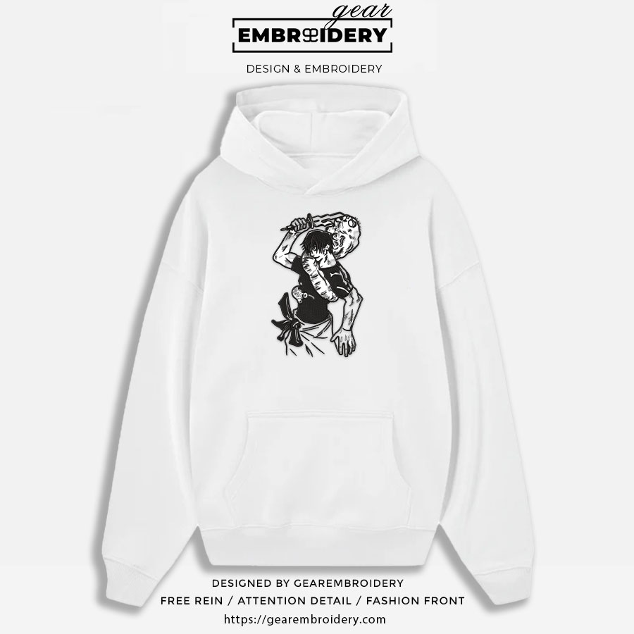 Toji fushiguro Jujutsu Kaisen Anime Embroidered Design Personalized Embroidered T Shirt Sweatshirt Hoodie Clothing JK130