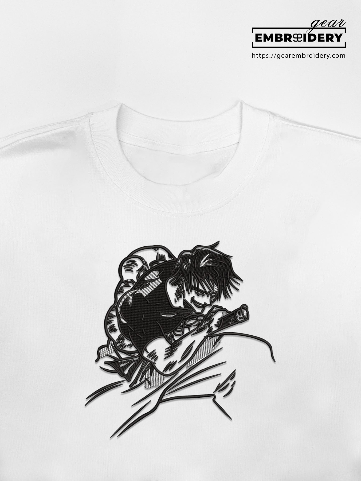 Toji fushiguro Jujutsu Kaisen Anime Embroidered Design Personalized Embroidered T Shirt Sweatshirt Hoodie Clothing JK131