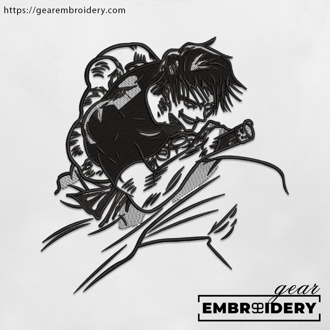 Toji fushiguro Jujutsu Kaisen Anime Embroidered Design Personalized Embroidered T Shirt Sweatshirt Hoodie Clothing JK131