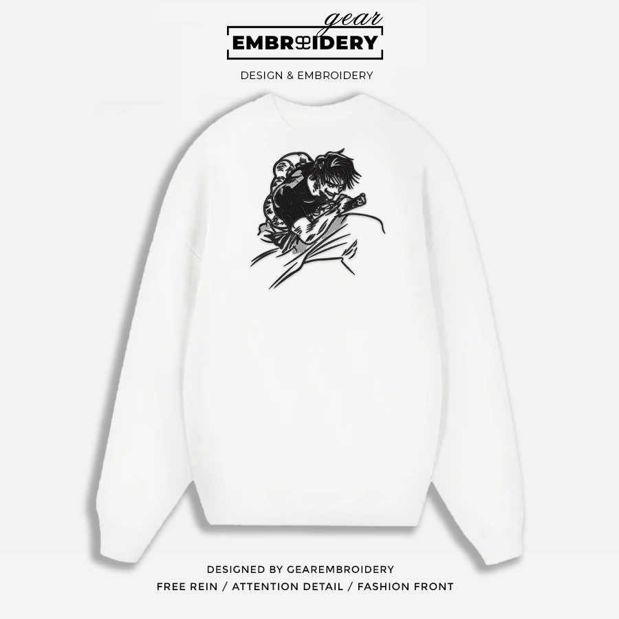Toji fushiguro Jujutsu Kaisen Anime Embroidered Design Personalized Embroidered T Shirt Sweatshirt Hoodie Clothing JK131
