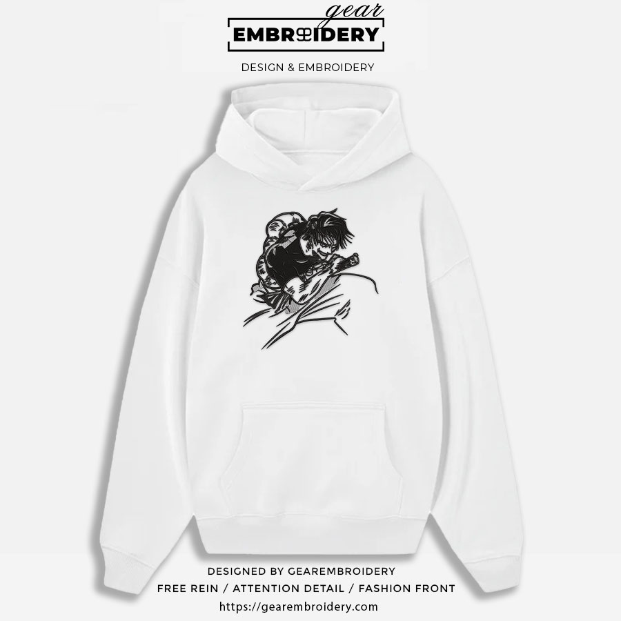 Toji fushiguro Jujutsu Kaisen Anime Embroidered Design Personalized Embroidered T Shirt Sweatshirt Hoodie Clothing JK131