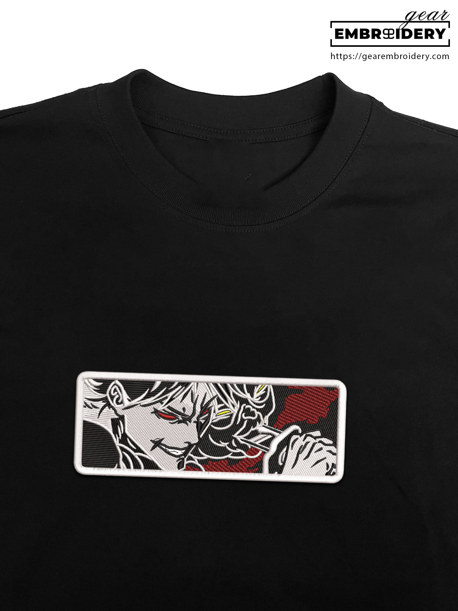 Toji Jujutsu Kaisen Anime Embroidered Design Personalized Embroidered T Shirt Sweatshirt Hoodie Clothing JK123