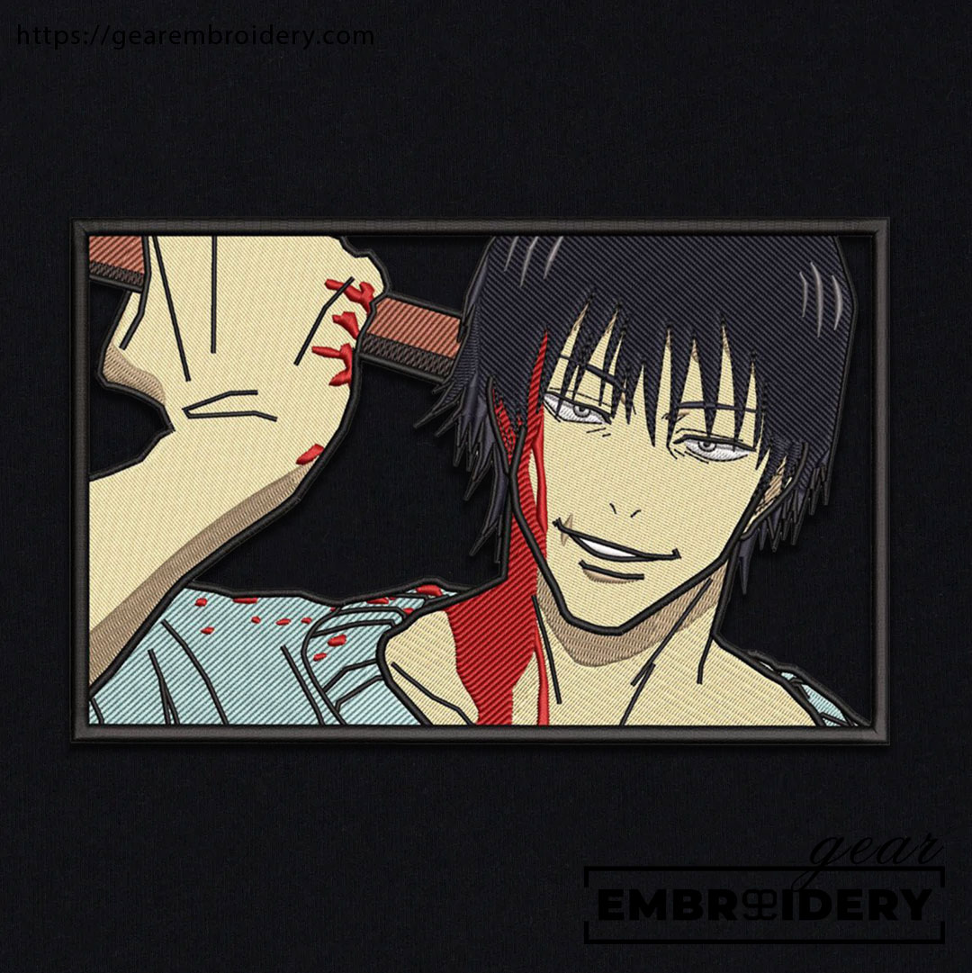 Toji stab Jujutsu Kaisen Anime Embroidered Design Personalized Embroidered T Shirt Sweatshirt Hoodie Clothing JK133