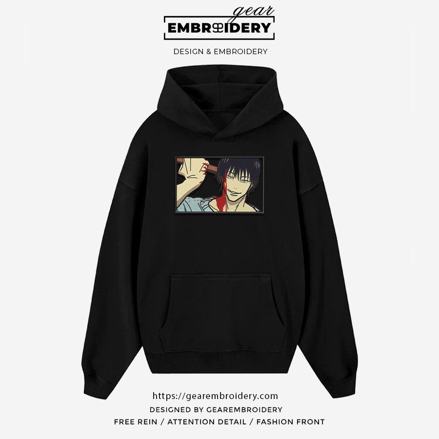 Toji stab Jujutsu Kaisen Anime Embroidered Design Personalized Embroidered T Shirt Sweatshirt Hoodie Clothing JK133