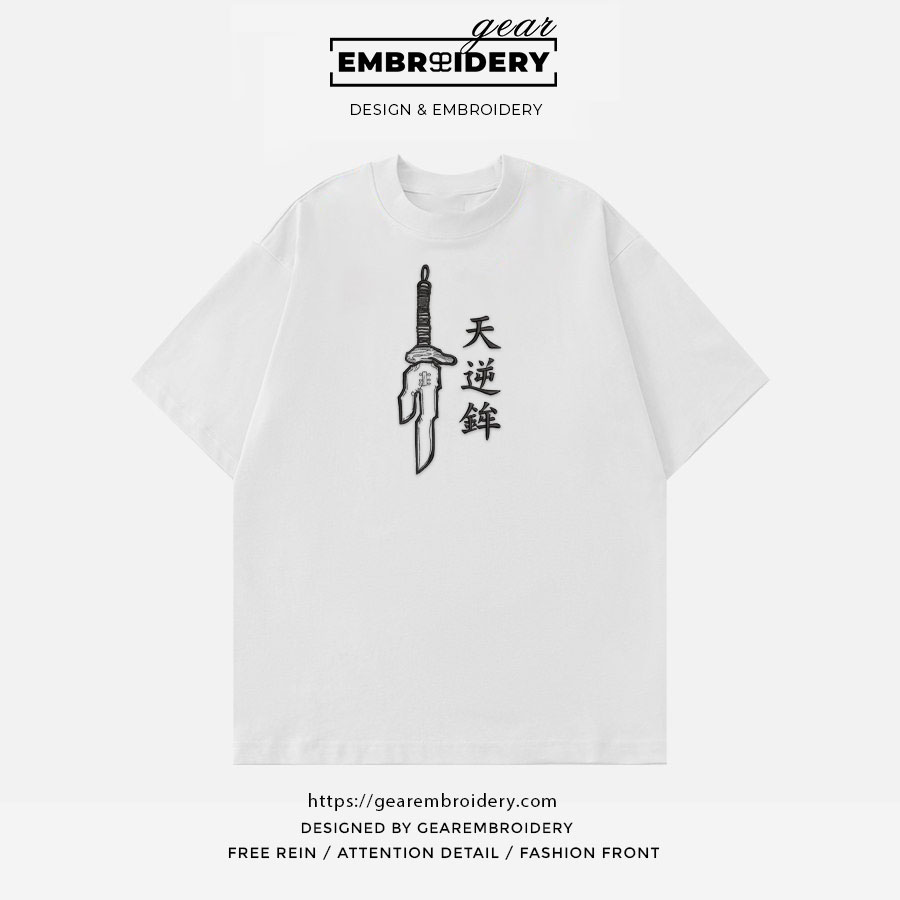 Toji weapon Jujutsu Kaisen Anime Embroidered Design Personalized Embroidered T Shirt Sweatshirt Hoodie Clothing JK134