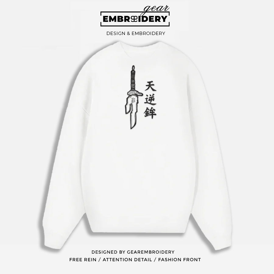 Toji weapon Jujutsu Kaisen Anime Embroidered Design Personalized Embroidered T Shirt Sweatshirt Hoodie Clothing JK134