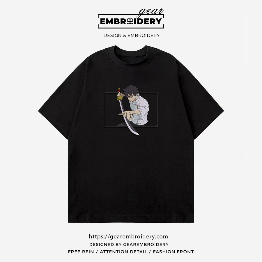 Yuta sword Jujutsu Kaisen Anime Embroidered Design Personalized Embroidered T Shirt Sweatshirt Hoodie Clothing JK139