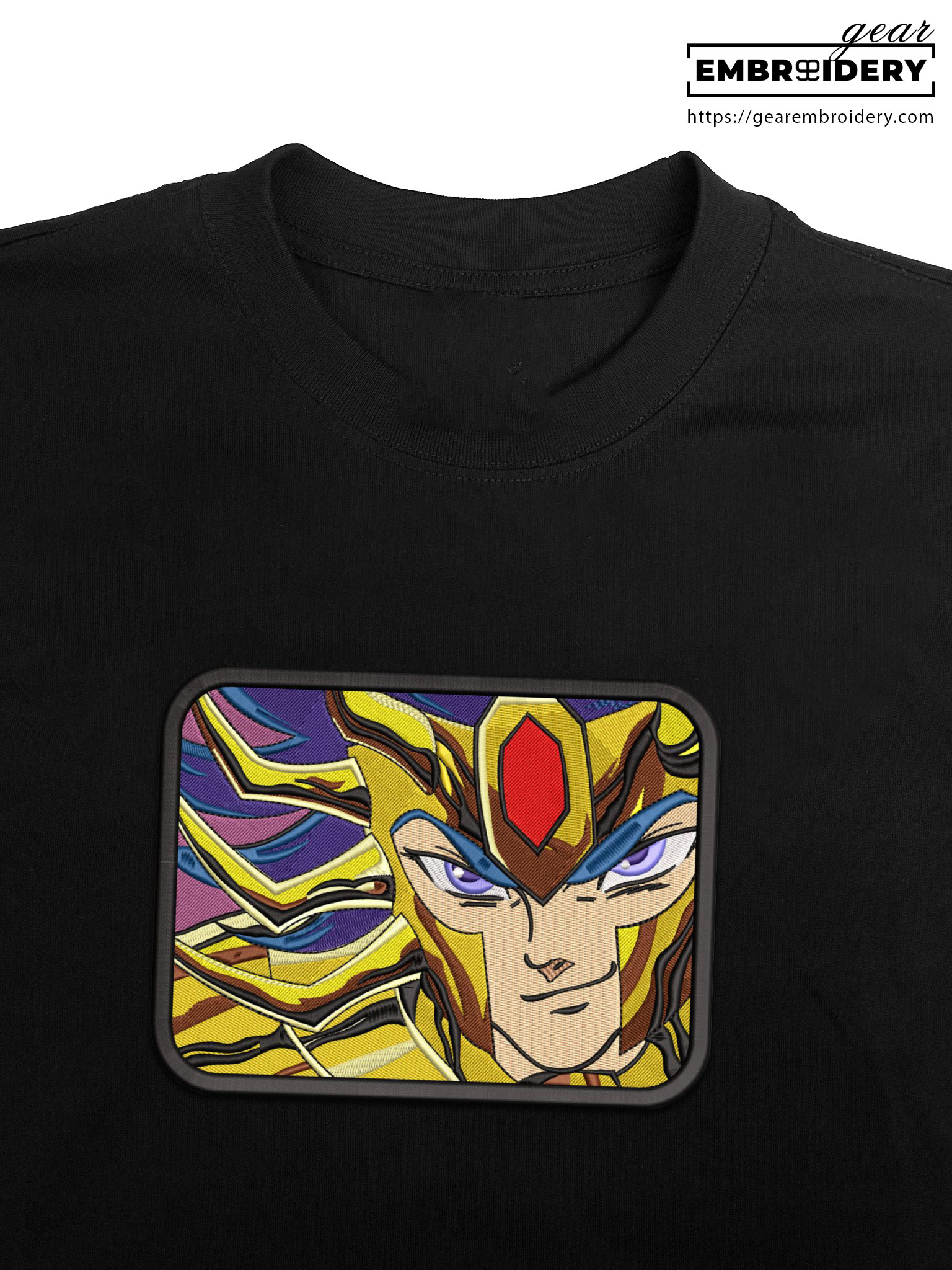 Cancer Deathmask Knights of the Zodiac Anime Embroidered Design Personalized Embroidered T Shirt Sweatshirt Hoodie Clothing KZ003