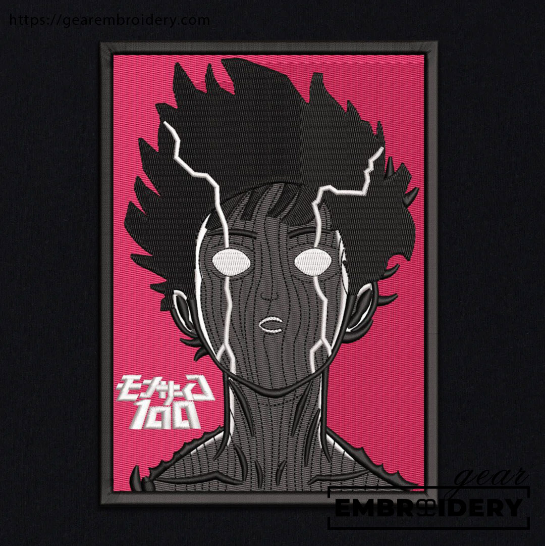 Mob 100 Mob Psycho 100 Anime Embroidered Design Personalized Embroidered T Shirt Sweatshirt Hoodie Clothing MP003