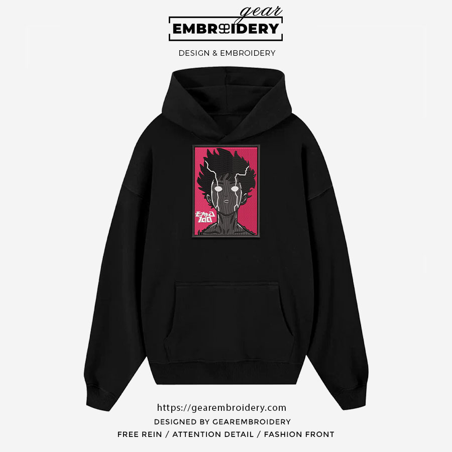 Mob 100 Mob Psycho 100 Anime Embroidered Design Personalized Embroidered T Shirt Sweatshirt Hoodie Clothing MP003