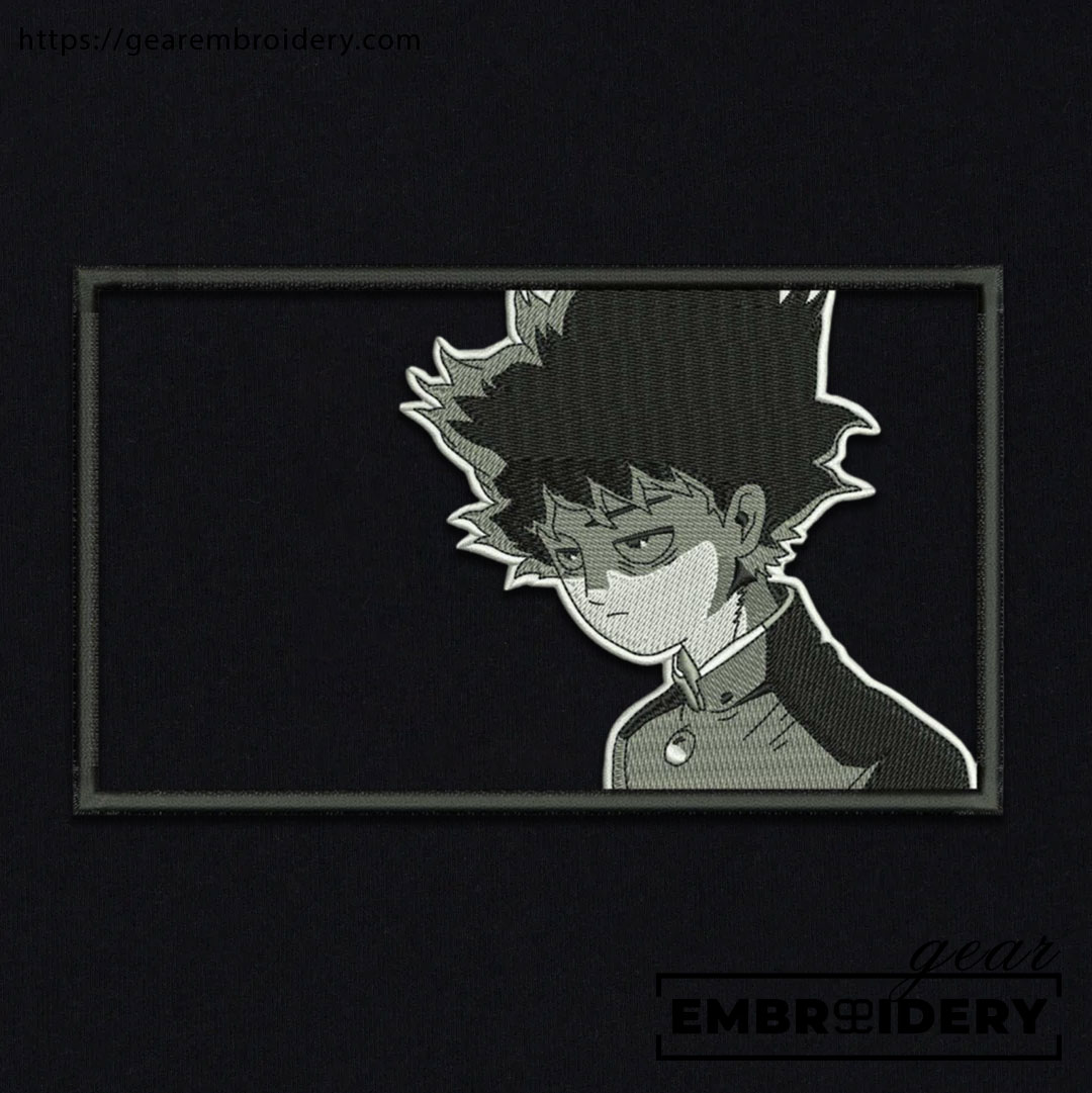 Shigeo kageyama Mob Psycho 100 Anime Embroidered Design Personalized Embroidered T Shirt Sweatshirt Hoodie Clothing MP006