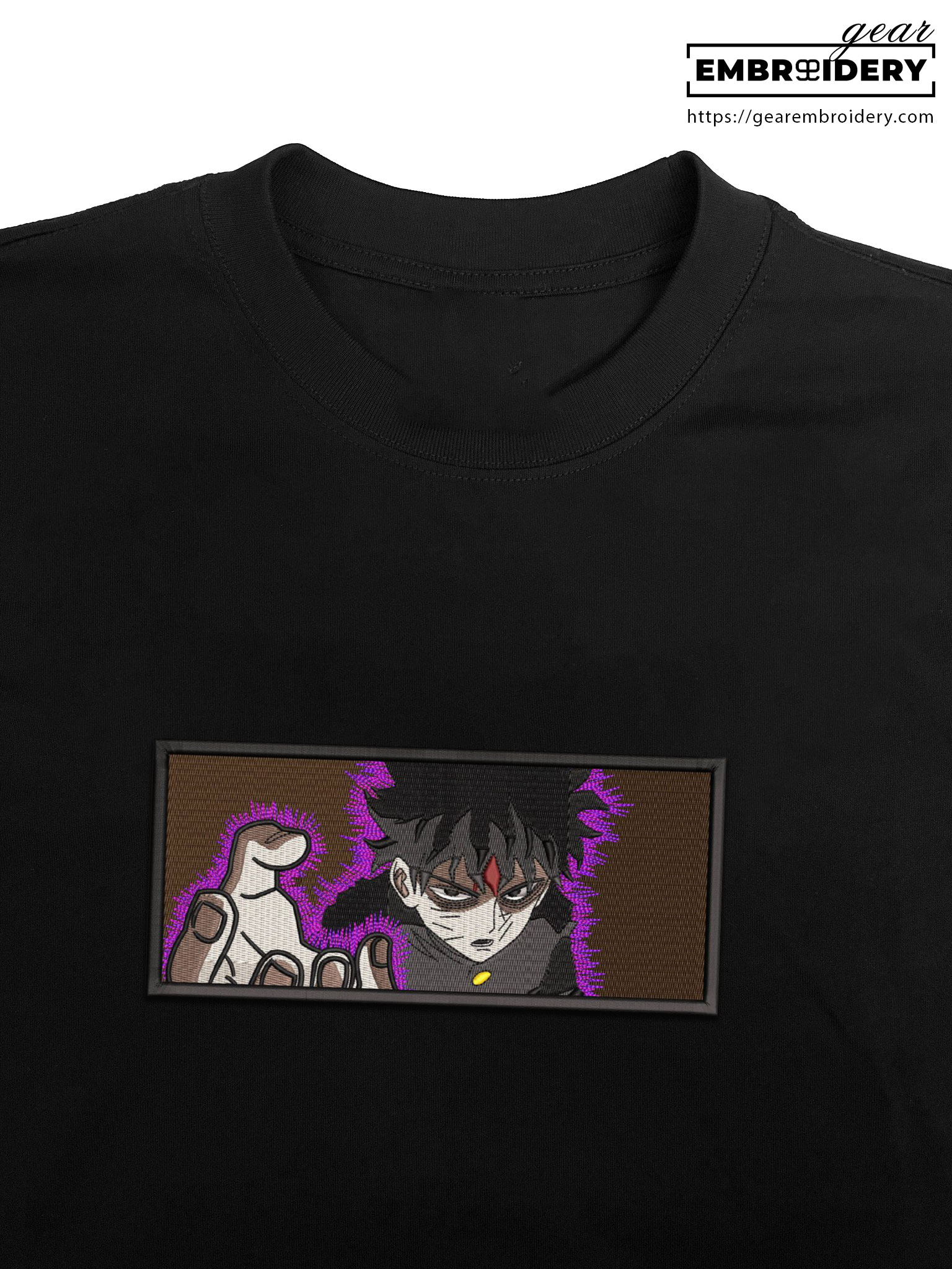 Shigeo power Mob Psycho 100 Anime Embroidered Design Personalized Embroidered T Shirt Sweatshirt Hoodie Clothing MP007