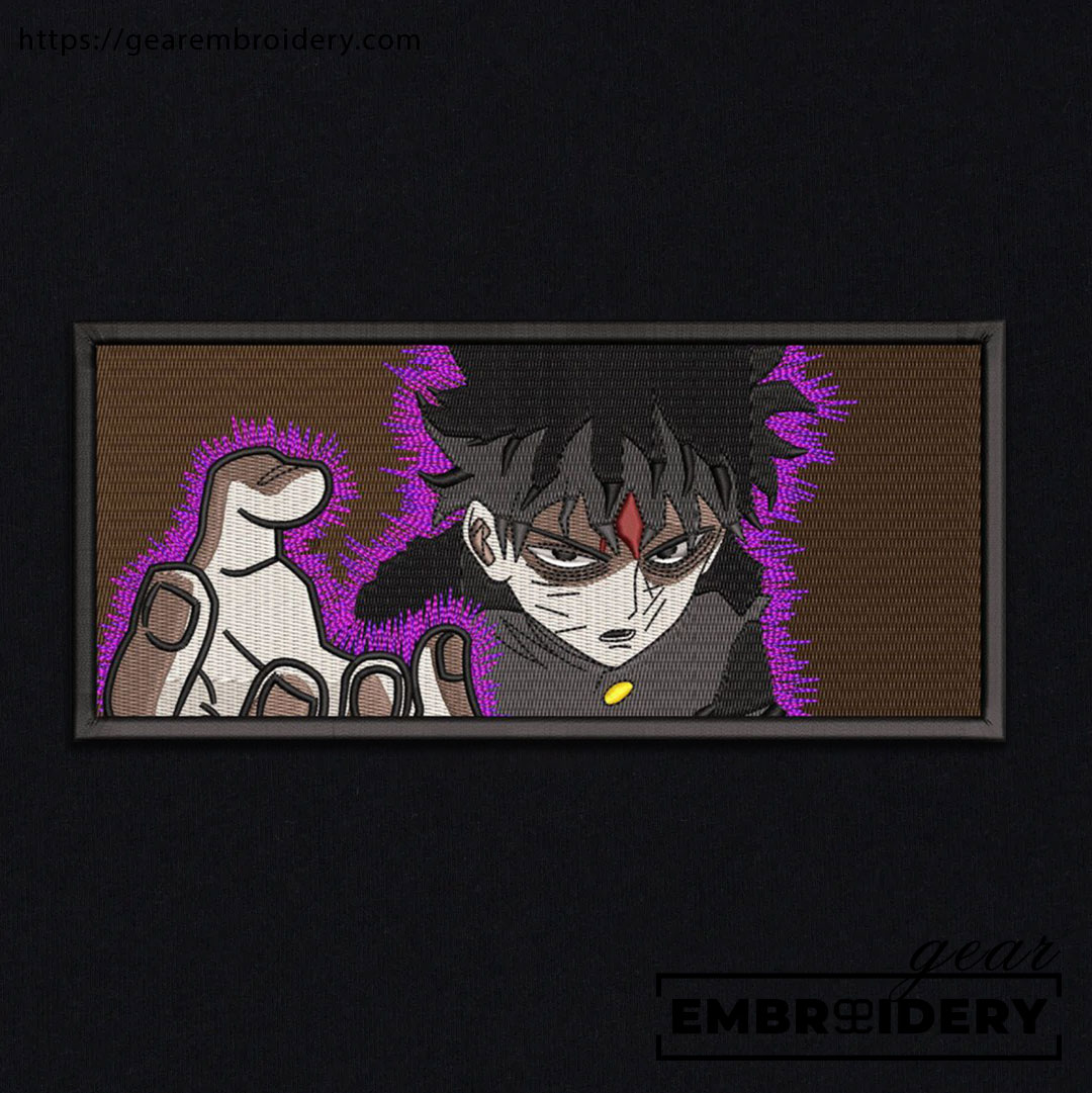 Shigeo power Mob Psycho 100 Anime Embroidered Design Personalized Embroidered T Shirt Sweatshirt Hoodie Clothing MP007