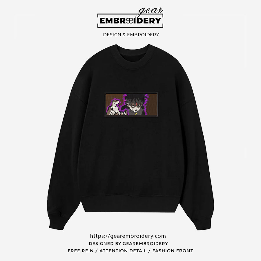 Shigeo power Mob Psycho 100 Anime Embroidered Design Personalized Embroidered T Shirt Sweatshirt Hoodie Clothing MP007