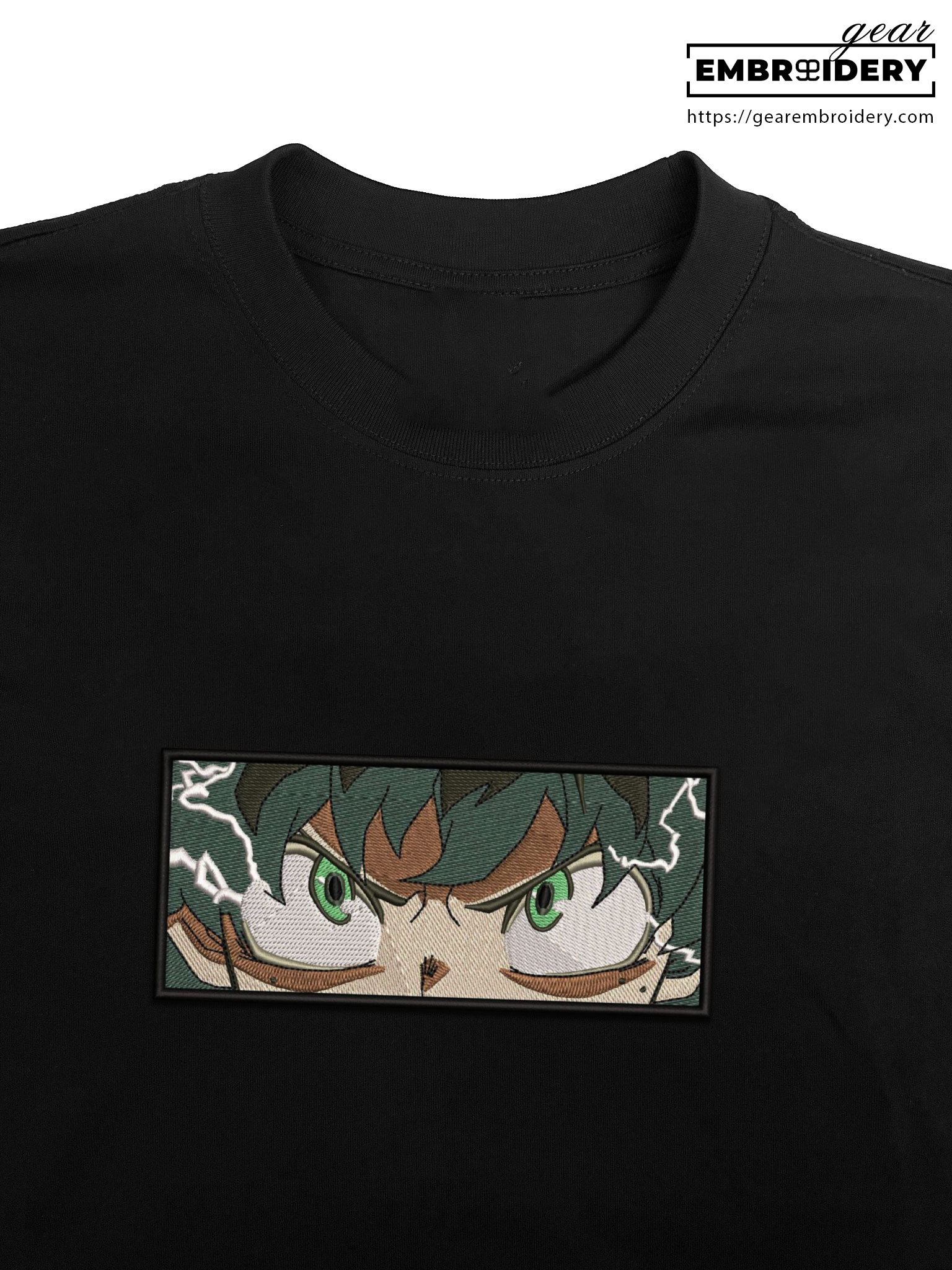 Deku eyes My Hero Academia Anime Embroidered Design Personalized Embroidered T Shirt Sweatshirt Hoodie Clothing MHA015
