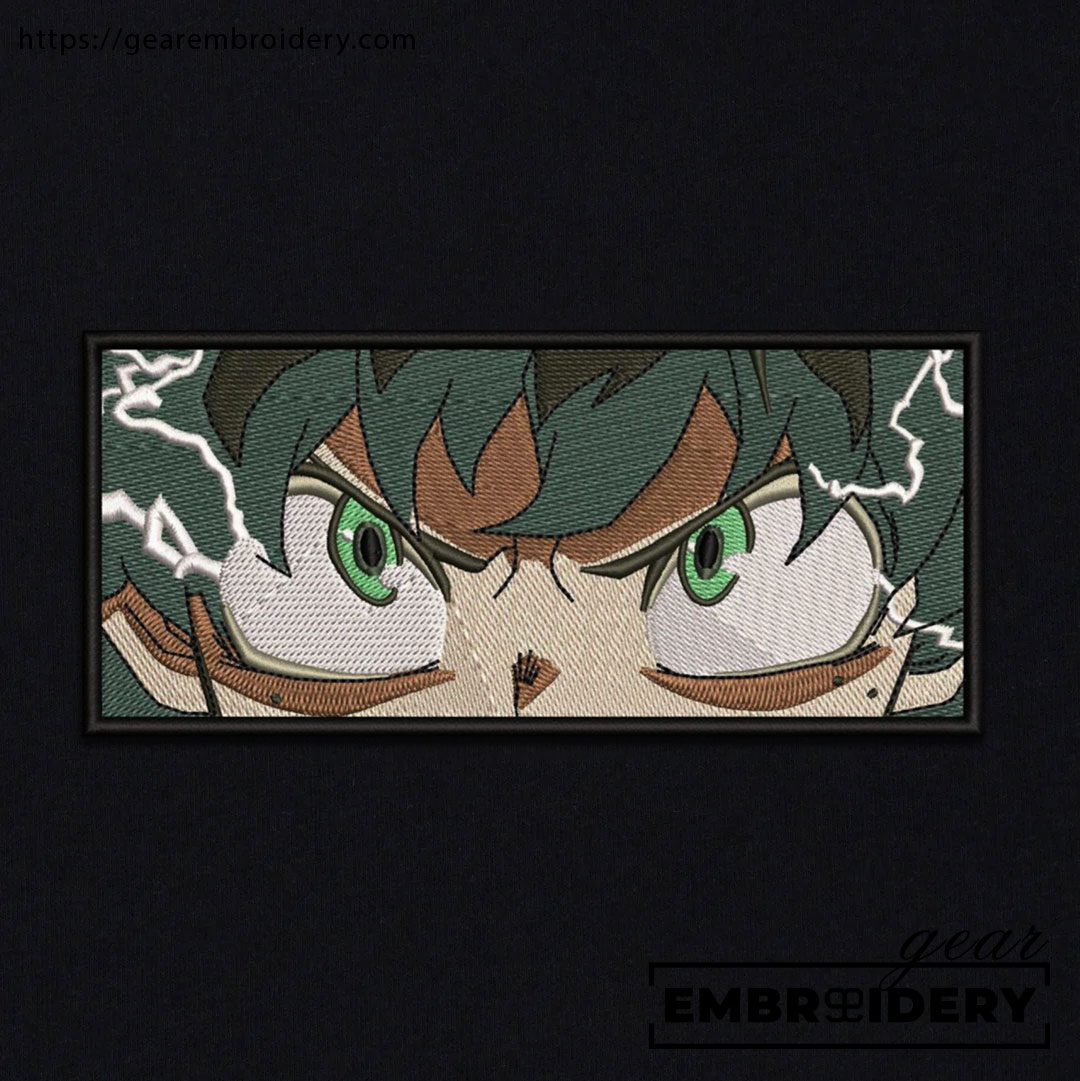 Deku eyes My Hero Academia Anime Embroidered Design Personalized Embroidered T Shirt Sweatshirt Hoodie Clothing MHA015