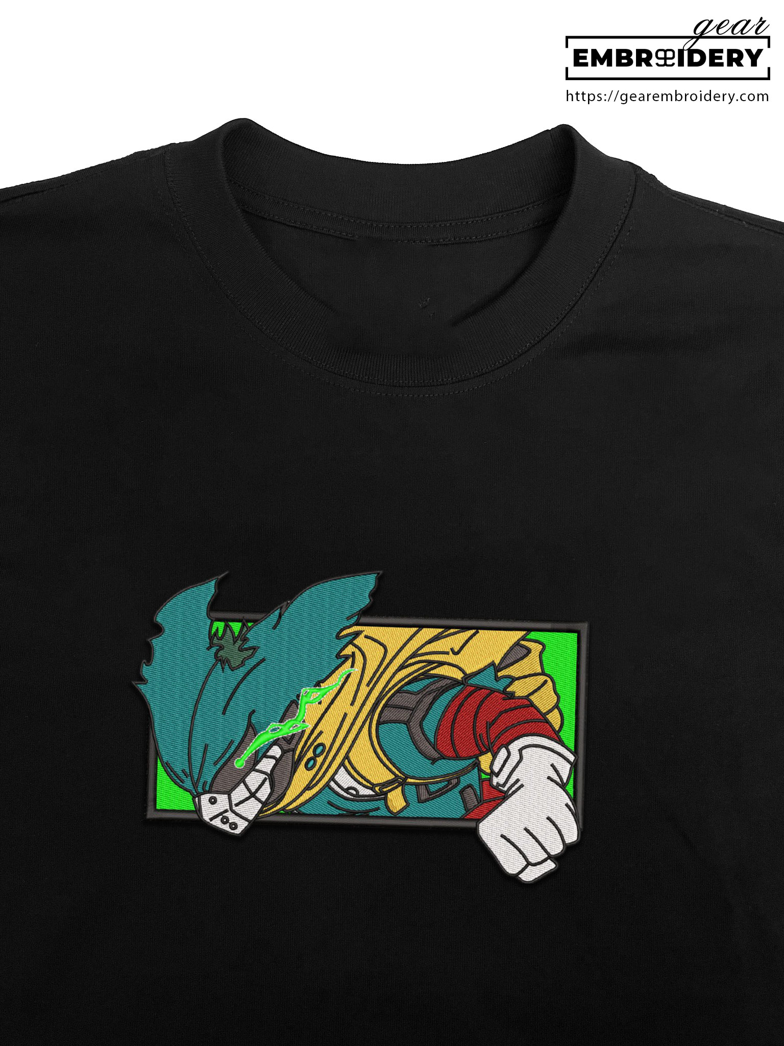 Deku My Hero Academia Anime Embroidered Design Personalized Embroidered T Shirt Sweatshirt Hoodie Clothing MHA014