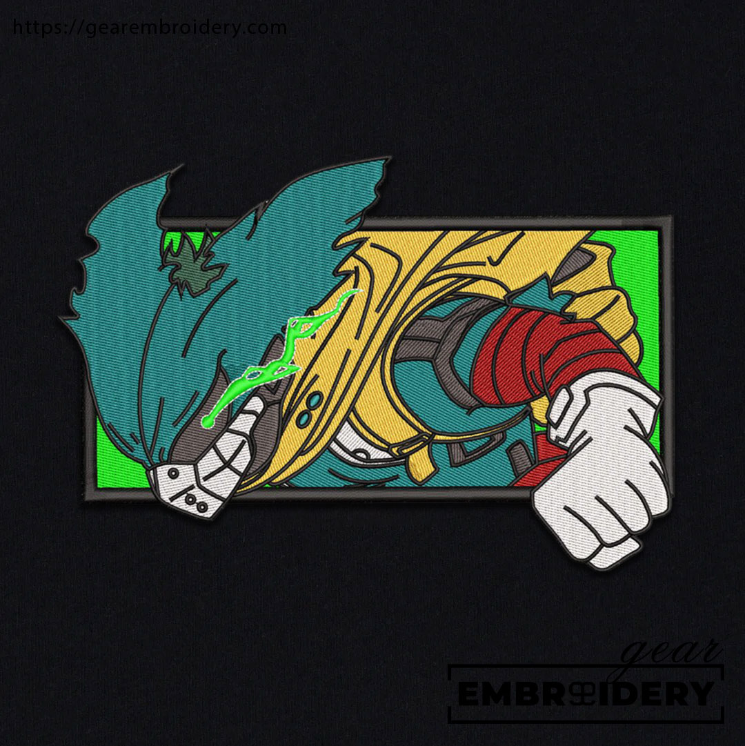 Deku My Hero Academia Anime Embroidered Design Personalized Embroidered T Shirt Sweatshirt Hoodie Clothing MHA014