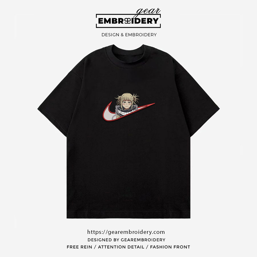 Himiko swoosh nike My Hero Academia Anime Embroidered Design Personalized Embroidered T Shirt Sweatshirt Hoodie Clothing MHA016