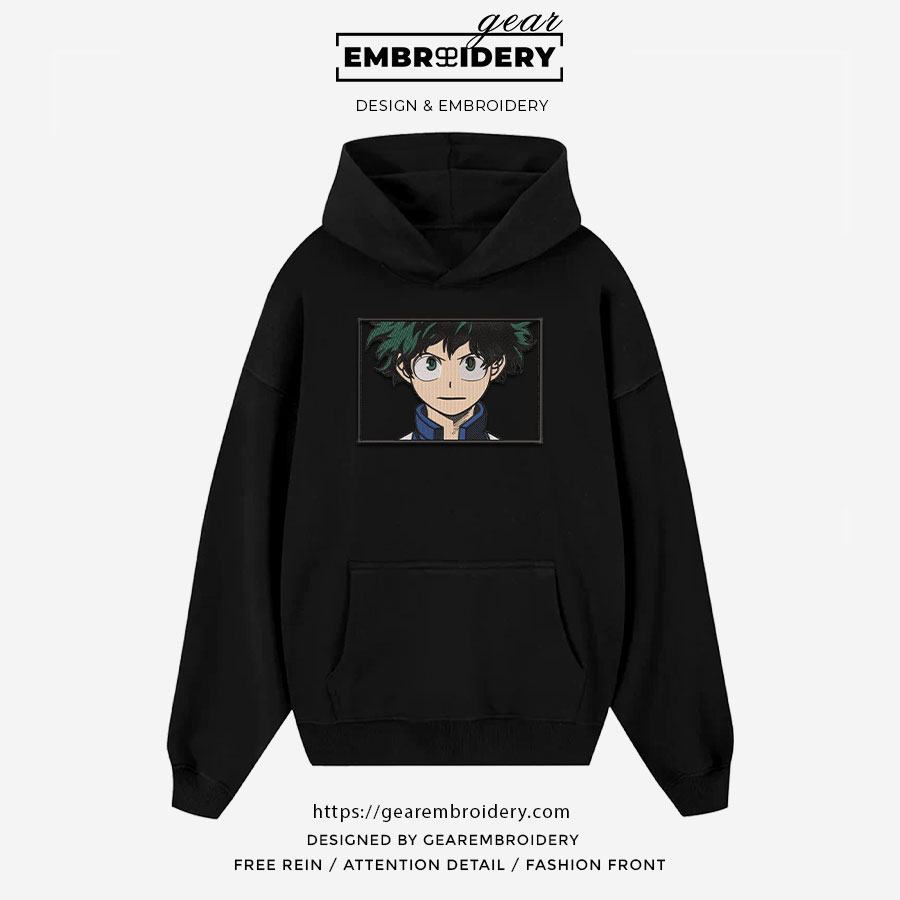 Izuku midoriya My Hero Academia Anime Embroidered Design Personalized Embroidered T Shirt Sweatshirt Hoodie Clothing MHA019