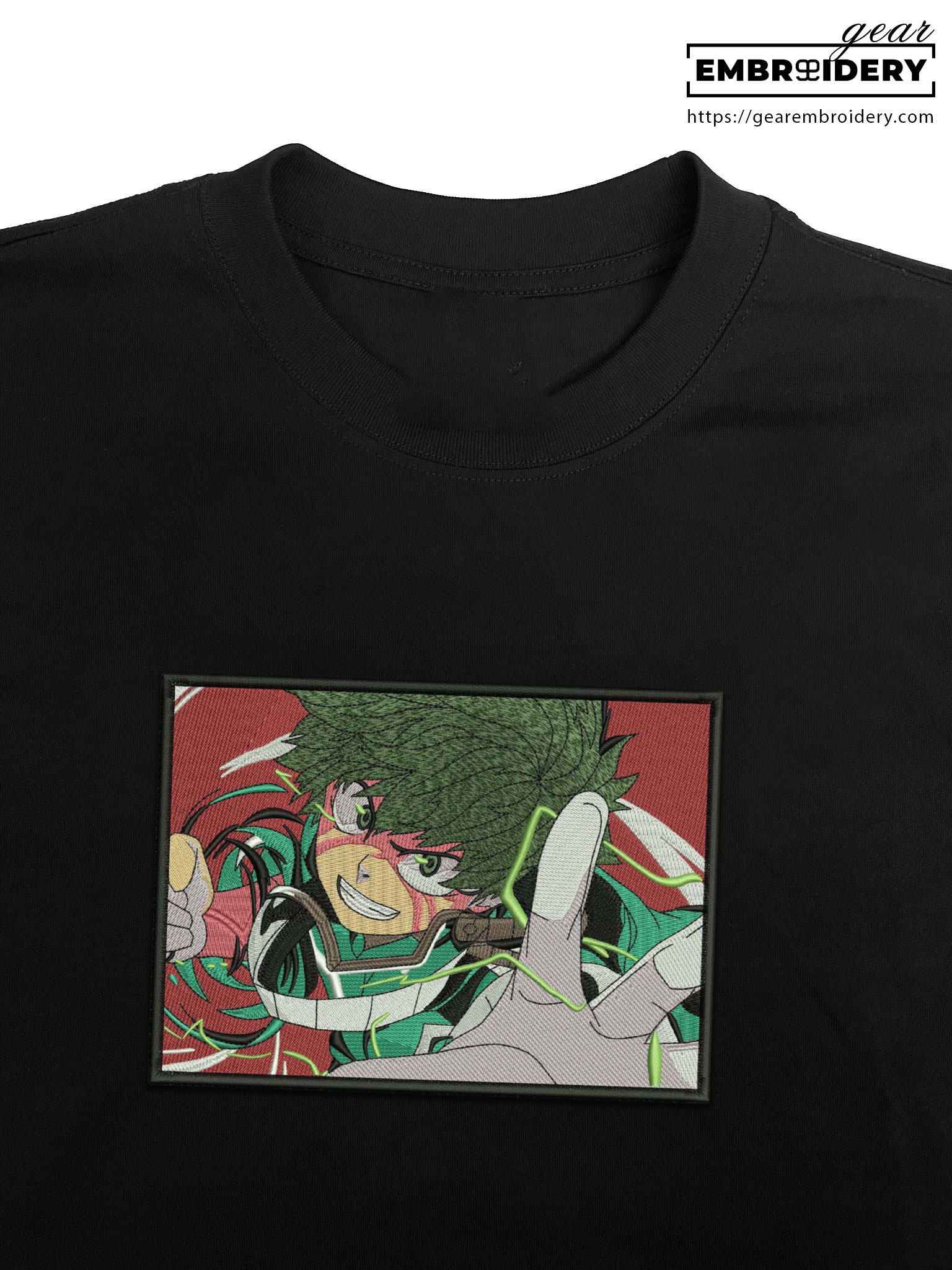 Midoriya My Hero Academia Anime Embroidered Design Personalized Embroidered T Shirt Sweatshirt Hoodie Clothing MHA022