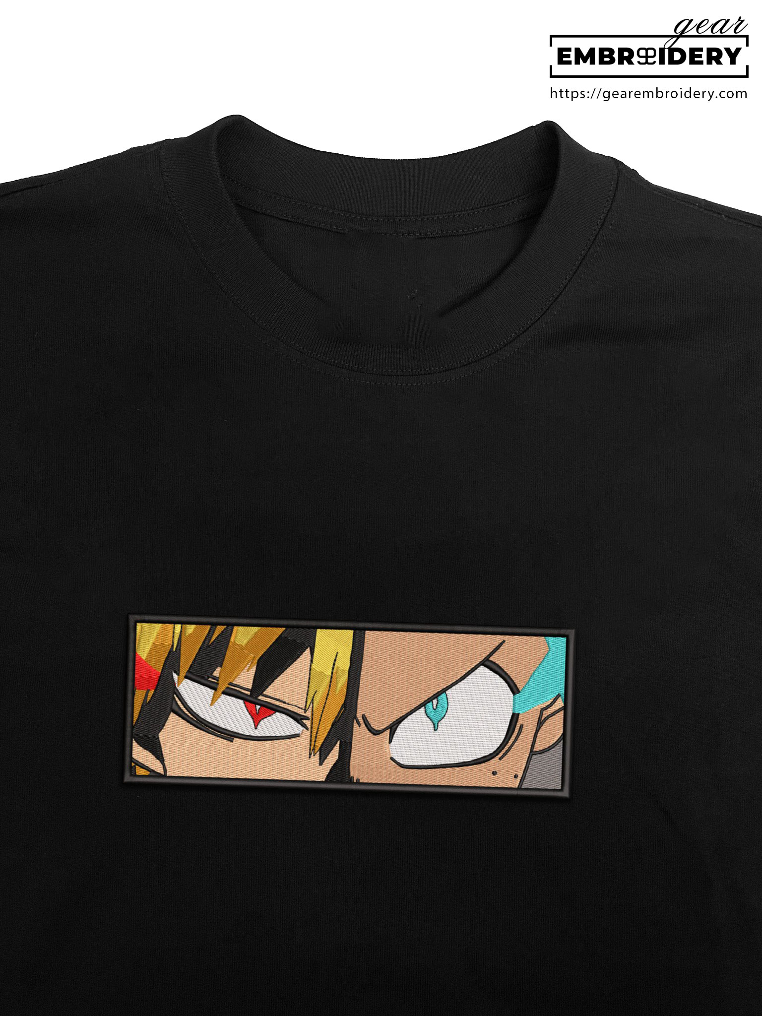 Midoriya x bakugo eyes My Hero Academia Anime Embroidered Design Personalized Embroidered T Shirt Sweatshirt Hoodie Clothing MHA027