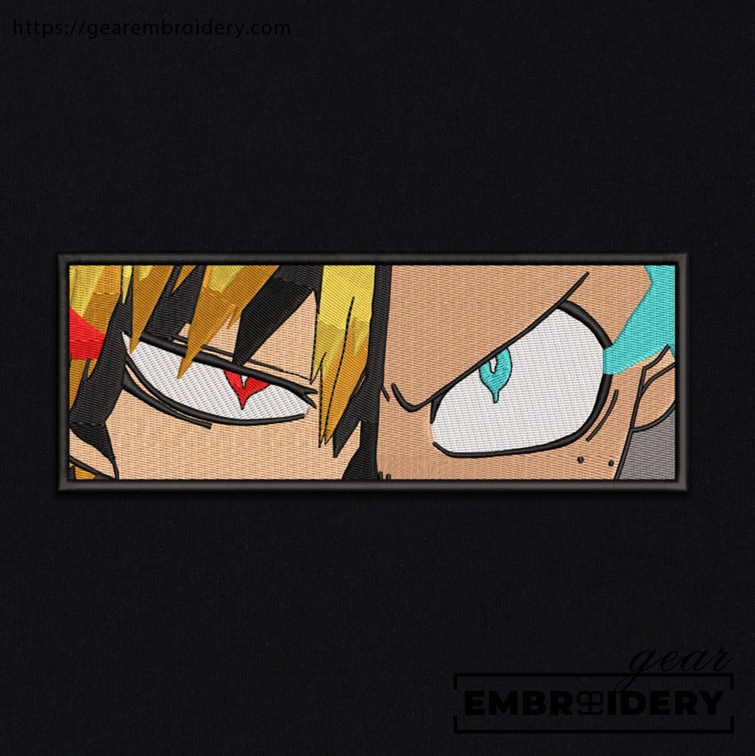 Midoriya x bakugo eyes My Hero Academia Anime Embroidered Design Personalized Embroidered T Shirt Sweatshirt Hoodie Clothing MHA027