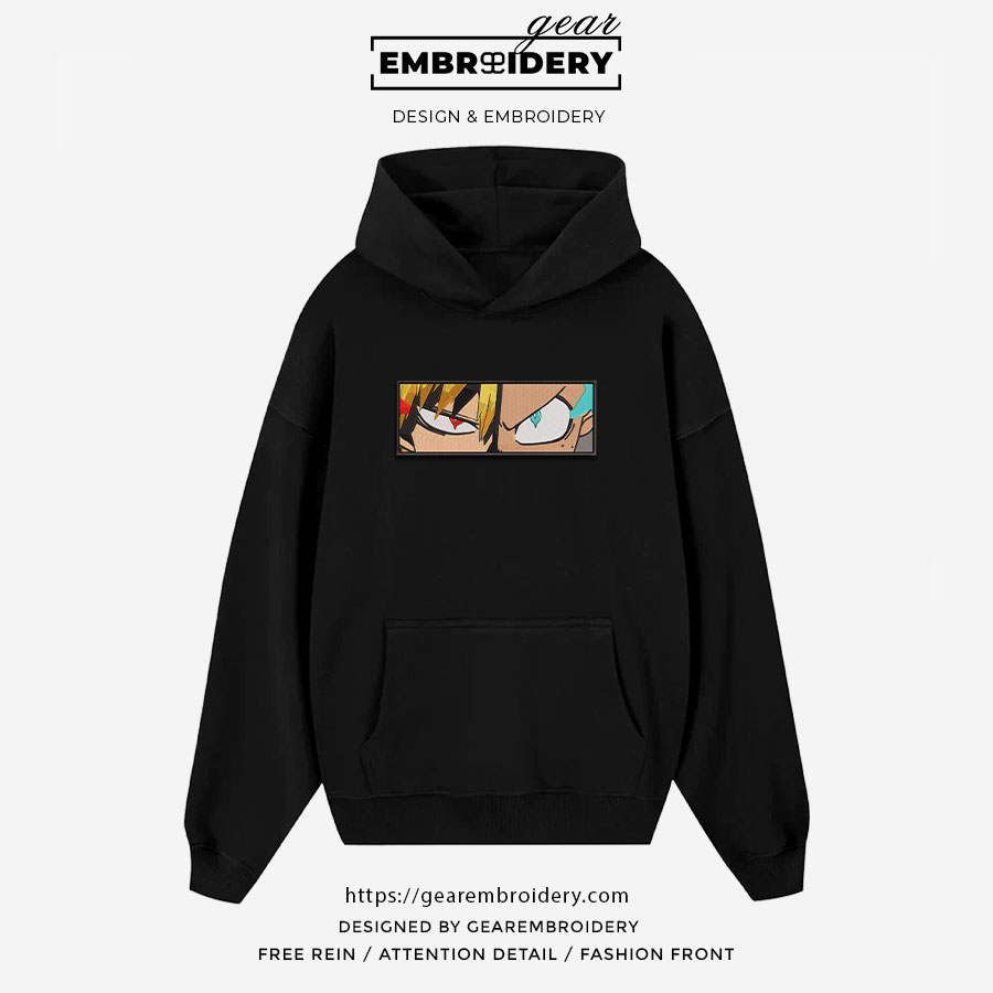 Midoriya x bakugo eyes My Hero Academia Anime Embroidered Design Personalized Embroidered T Shirt Sweatshirt Hoodie Clothing MHA027