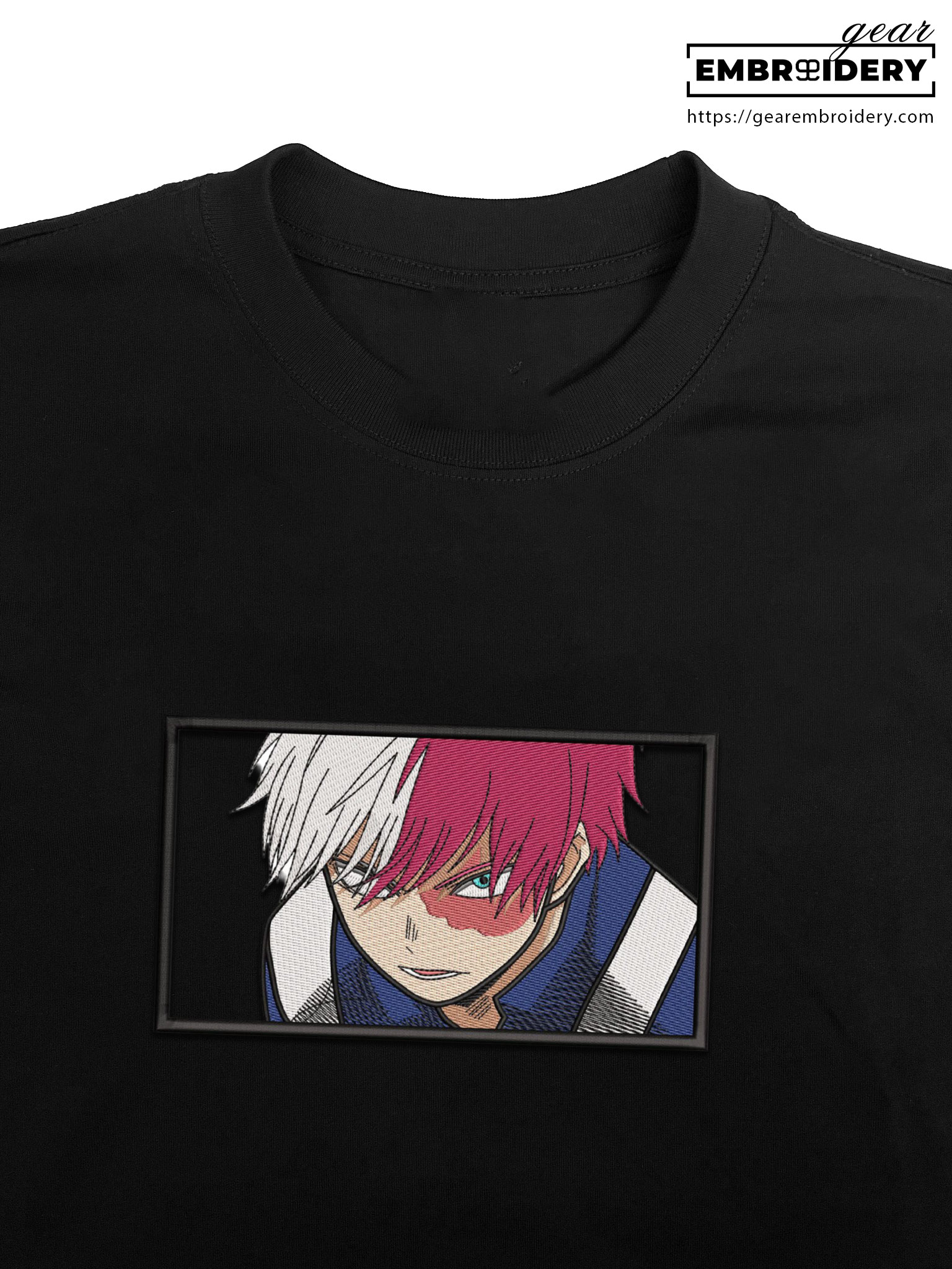 Shoto todoroki My Hero Academia Anime Embroidered Design Personalized Embroidered T Shirt Sweatshirt Hoodie Clothing MHA030