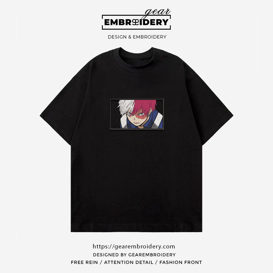 Shoto todoroki My Hero Academia Anime Embroidered Design Personalized Embroidered T Shirt Sweatshirt Hoodie Clothing MHA030
