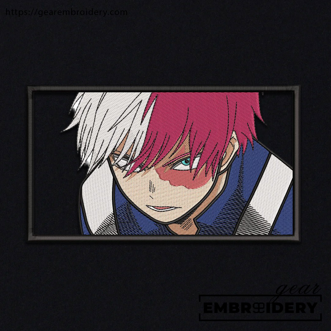 Shoto todoroki My Hero Academia Anime Embroidered Design Personalized Embroidered T Shirt Sweatshirt Hoodie Clothing MHA030