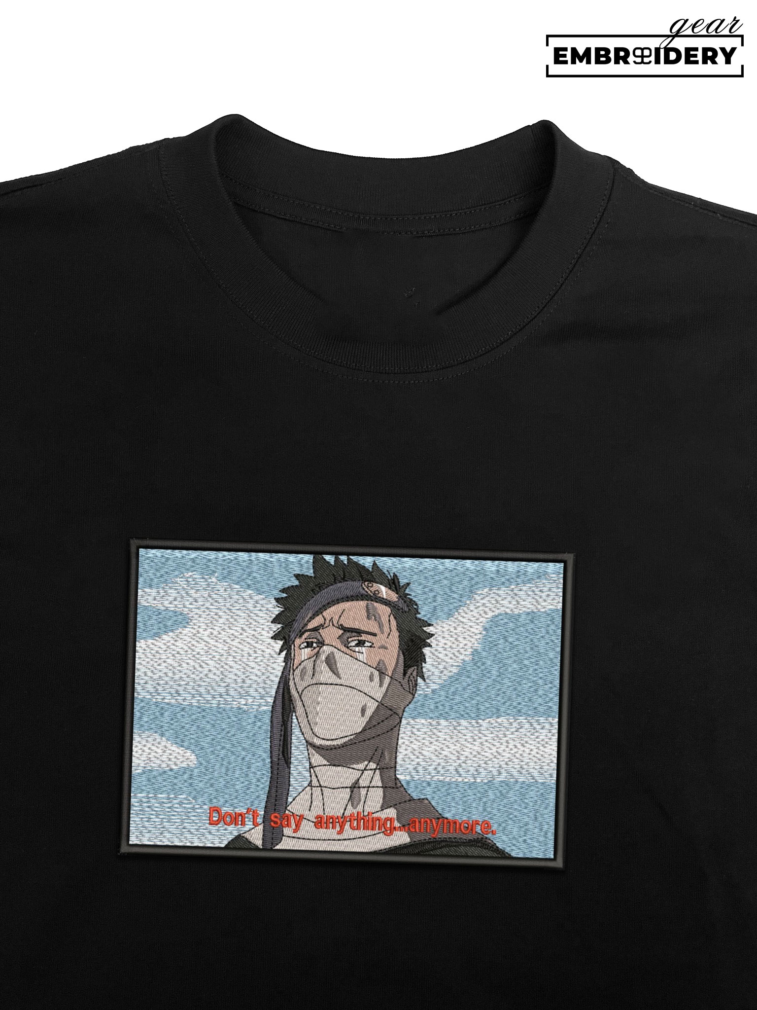 Zabuza Naruto Anime Embroidered Design Personalized Embroidered T Shirt Sweatshirt Hoodie Clothing NRT274
