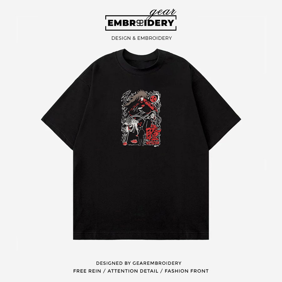 Uchiha Naruto Anime Embroidered Design Personalized Embroidered T Shirt Sweatshirt Hoodie Clothing NRT273