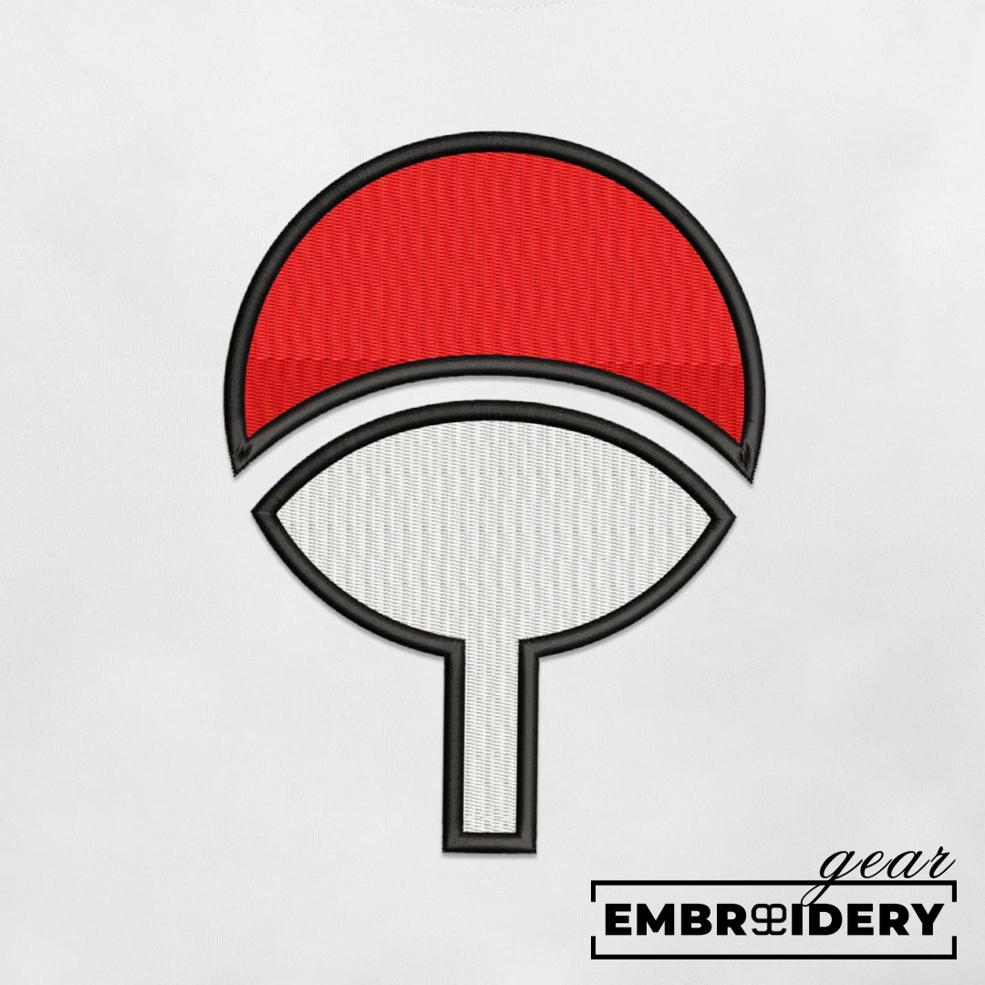 Uchiha crest Naruto Anime Embroidered Design Personalized Embroidered T Shirt Sweatshirt Hoodie Clothing NRT271