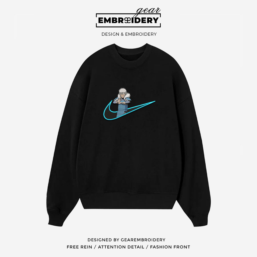 Tobirama swoosh nike Naruto Anime Embroidered Design Personalized Embroidered T Shirt Sweatshirt Hoodie Clothing NRT270