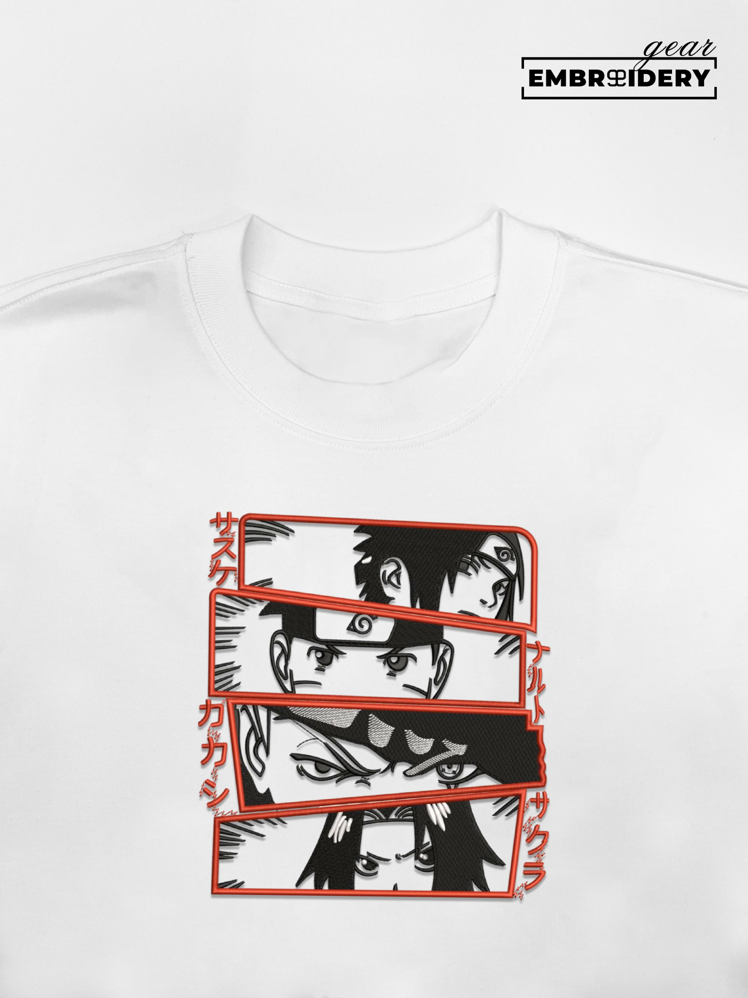 Team7 eyes Naruto Anime Embroidered Design Personalized Embroidered T Shirt Sweatshirt Hoodie Clothing NRT267