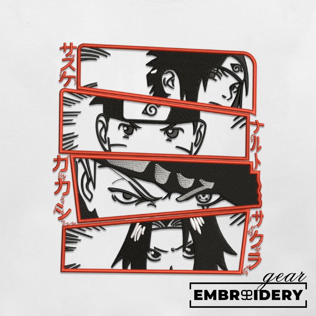 Team7 eyes Naruto Anime Embroidered Design Personalized Embroidered T Shirt Sweatshirt Hoodie Clothing NRT267