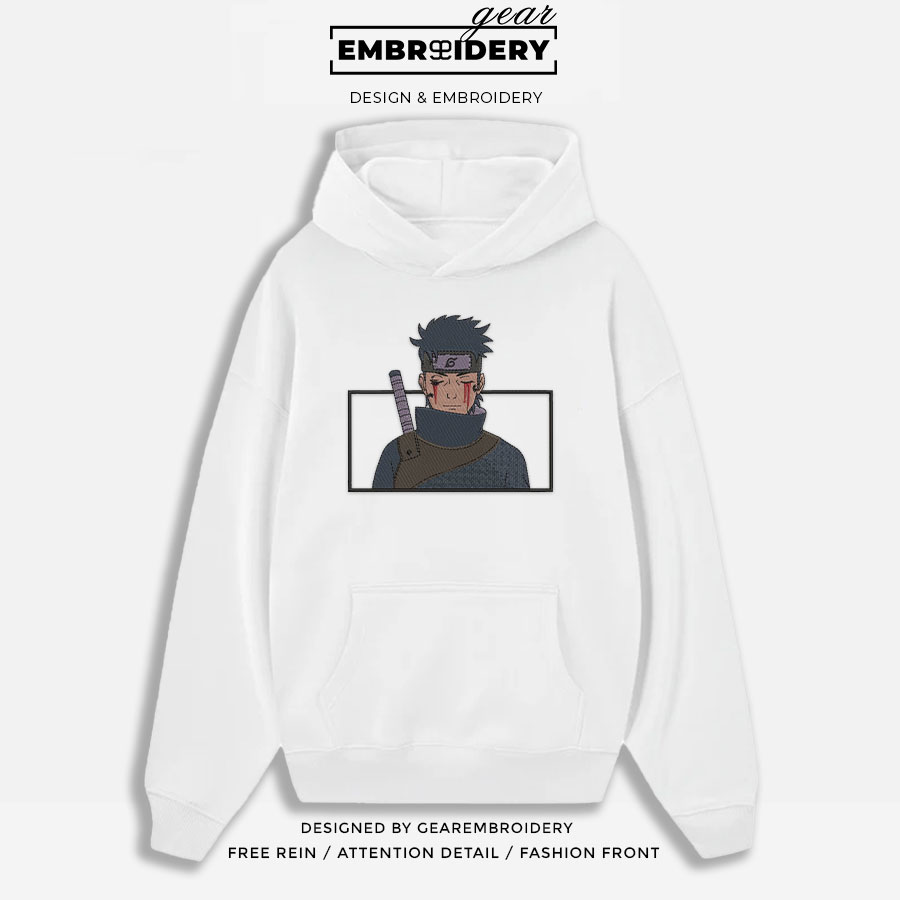 Shisui uchiha Naruto Anime Embroidered Design Personalized Embroidered T Shirt Sweatshirt Hoodie Clothing NRT264