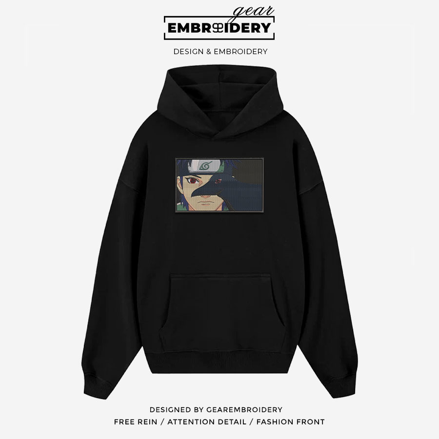 Shisui crow Naruto Anime Embroidered Design Personalized Embroidered T Shirt Sweatshirt Hoodie Clothing NRT262